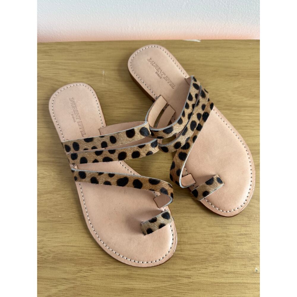 Laurent Effel Women's Leopard Print Sandals Size 36
